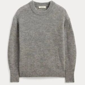 Everlane The Cocoon Crew Sweater Alpaca Wool Light Gray Size Large